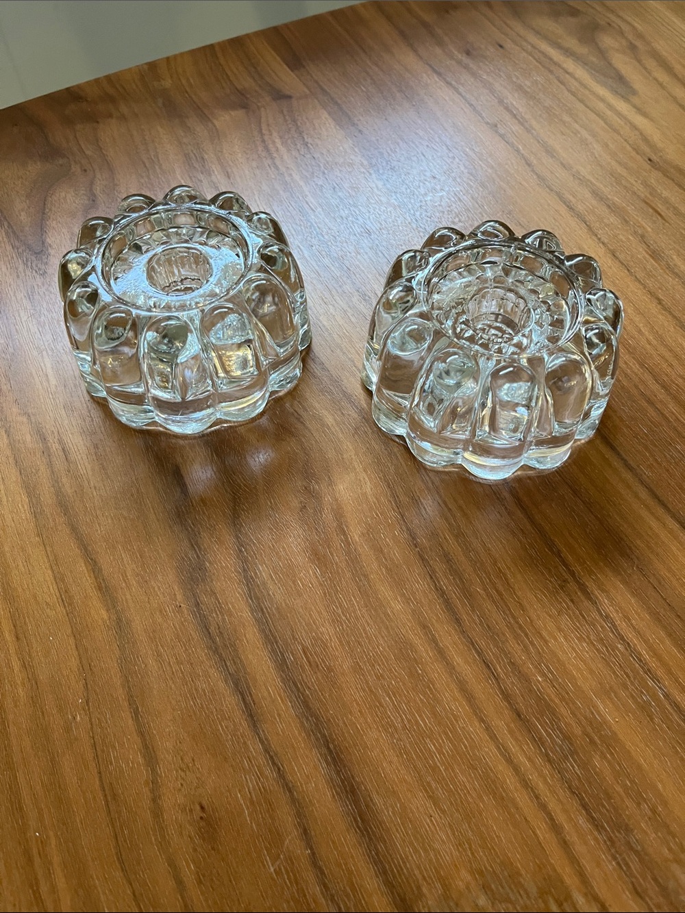 Heavy Glass Candle Holders
